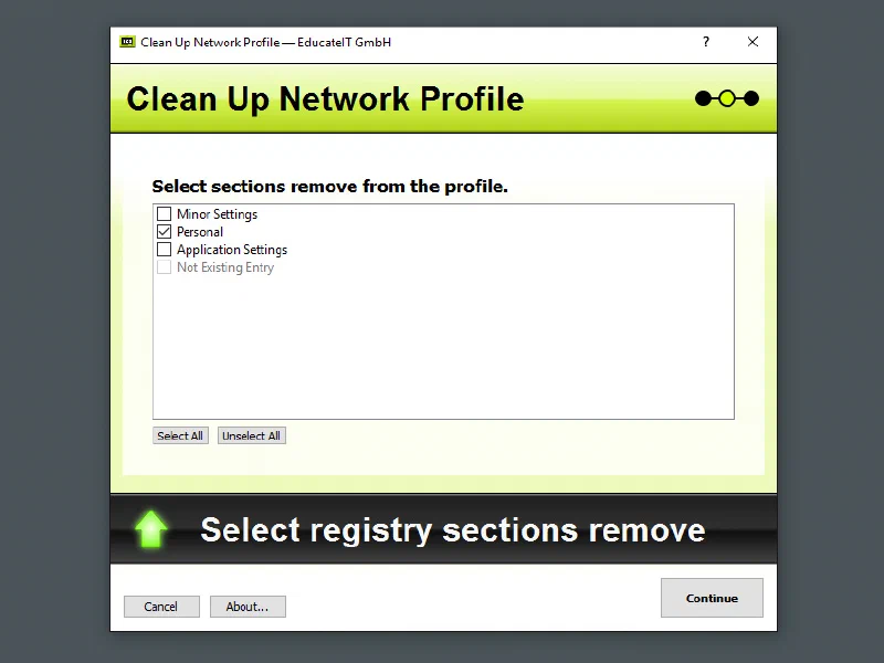 Selecting items for cleanup
