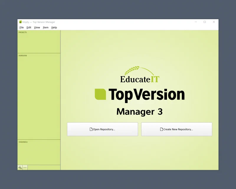 Manager welcome screen